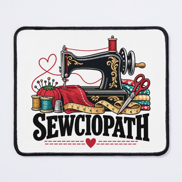 Item preview, Sewciopath Funny Sewing Machine Quilting Seamstress designed and sold by andre-hollow.
