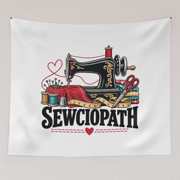 Item preview, Sewciopath Funny Sewing Machine Quilting Seamstress designed and sold by andre-hollow.