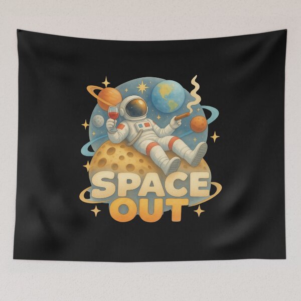 Item preview, Spaced Out Astronaut Moon Space Lover Retro Space Design designed and sold by Genius Geek.