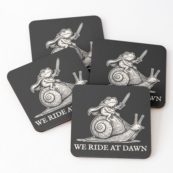 Item preview, Funny Frog Knight We Ride At Dawn designed and sold by legendaryskins.