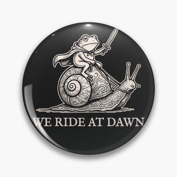 Item preview, Funny Frog Knight We Ride At Dawn designed and sold by legendaryskins.