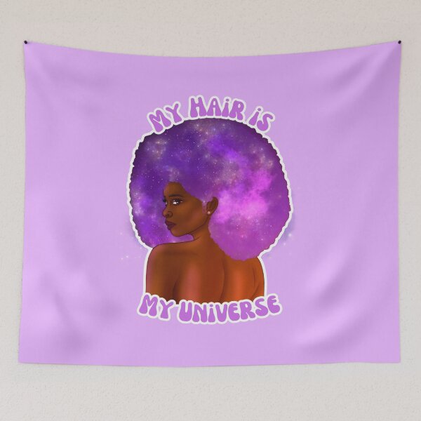 Item preview, My Hair is My Universe | Afro Hair Love designed and sold by teshiiexart.