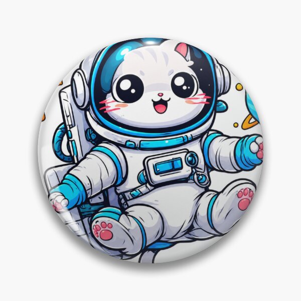 Item preview, Cute Astronaut Cat in Space – Kawaii Cosmic Cat designed and sold by RED-BUBBLE131.