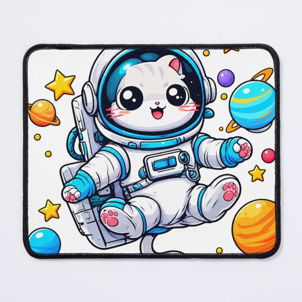 Item preview, Cute Astronaut Cat in Space – Kawaii Cosmic Cat designed and sold by RED-BUBBLE131.