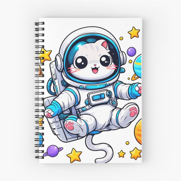 Item preview, Cute Astronaut Cat in Space – Kawaii Cosmic Cat designed and sold by RED-BUBBLE131.
