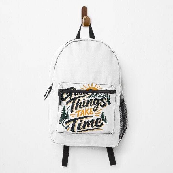 Item preview, Good Things Take Time - Motivational Sunrise Mountain Design designed and sold by Venloomzy.