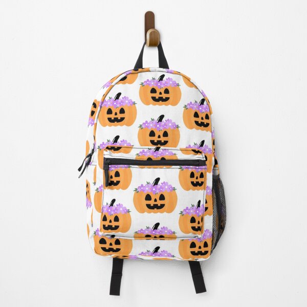 Item preview, Cute Holiday Pumpkin with Purple Flower Crown Minimal Flat Design designed and sold by Tanapan2529.