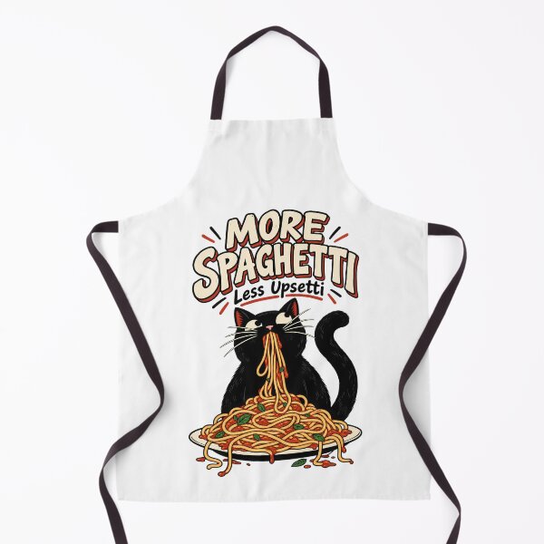 Item preview, More Spaghetti Less Upsetti – Funny Pasta Cat designed and sold by InfiniteOrbit.