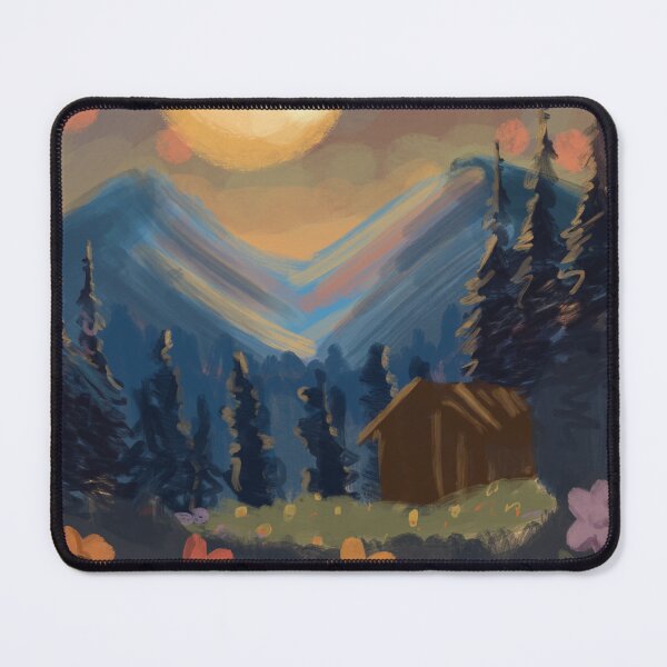 Item preview, Moonlit Cabin – Mountain Night Landscape designed and sold by Scottist-Studio.