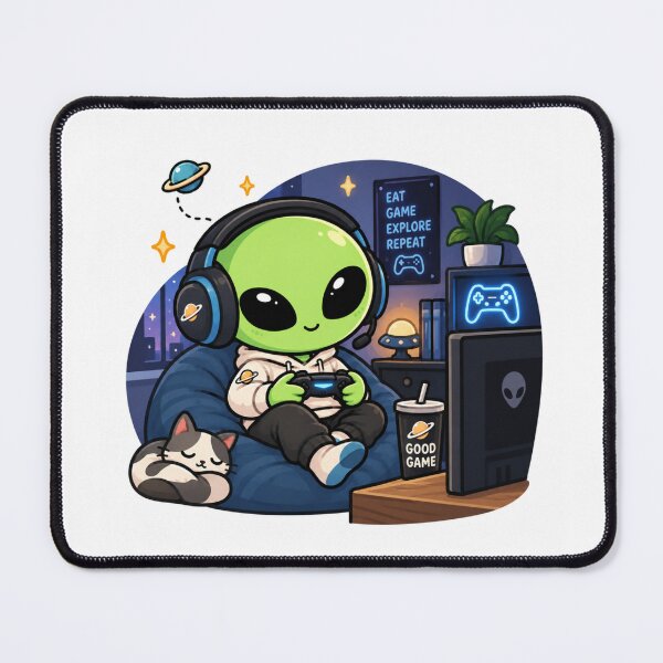 Item preview, Cute Gamer Alien | Gaming  Design designed and sold by fedetrev.