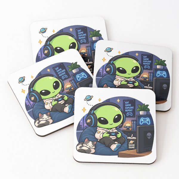 Item preview, Cute Gamer Alien | Gaming  Design designed and sold by fedetrev.