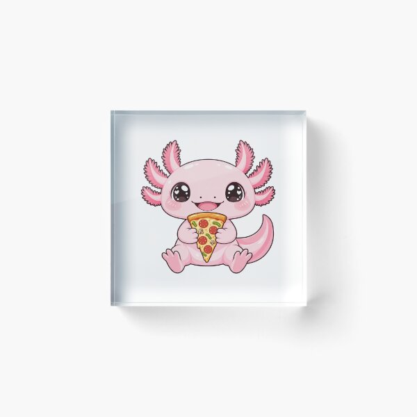 Item preview, Cute Kawaii Aksolotl With Pizza designed and sold by Eternalski.