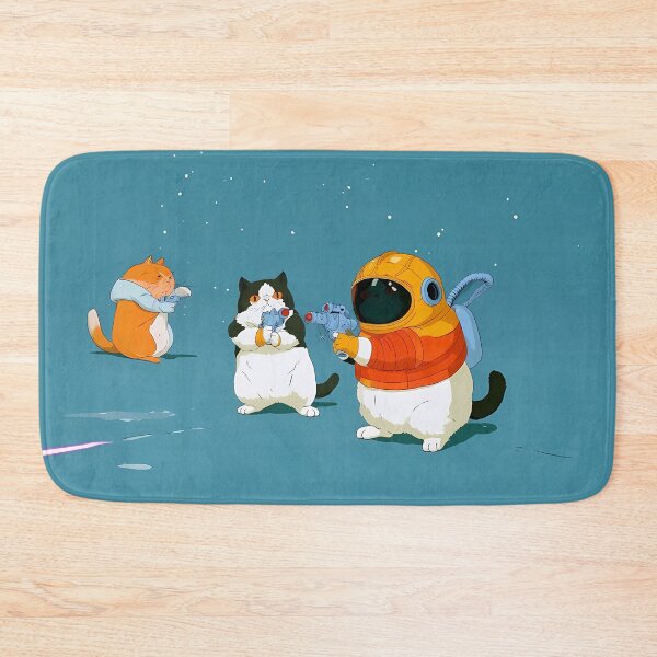 Item preview, Cute Space Cats Astronaut Ray Gun Art designed and sold by Lunat1kk.