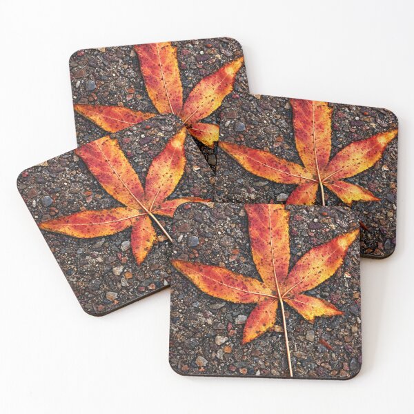 Item preview, Fiery Autumn Leaf on Rustic Gravel designed and sold by Kimberly Palmer.
