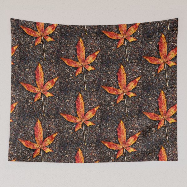 Item preview, Fiery Autumn Leaf on Rustic Gravel designed and sold by Kimberly Palmer.