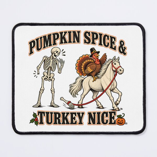 Item preview, Pumpkin Spice And Turkey Nice Skeleton Horse Riding Art designed and sold by DesignArtist.ia.