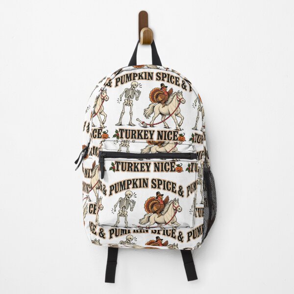 Item preview, Pumpkin Spice And Turkey Nice Skeleton Horse Riding Art designed and sold by DesignArtist.ia.