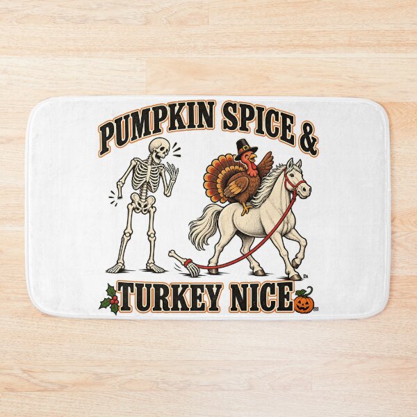 Item preview, Pumpkin Spice And Turkey Nice Skeleton Horse Riding Art designed and sold by DesignArtist.ia.