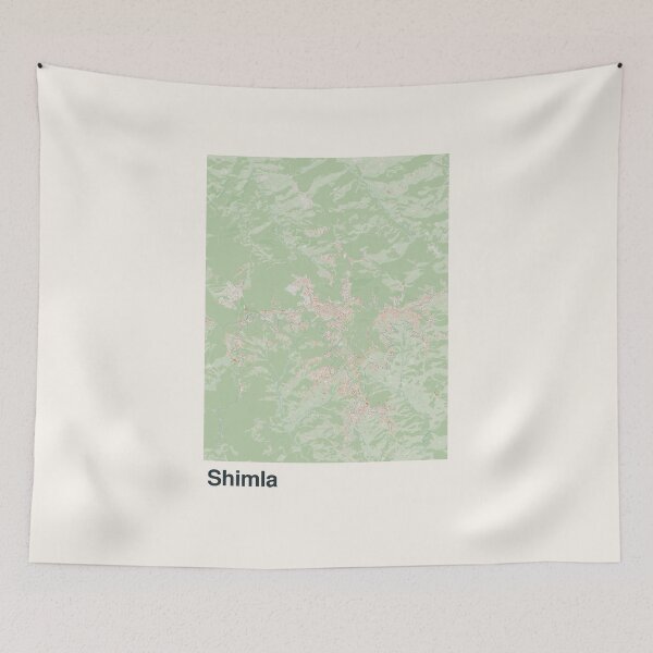 Item preview, Shimla Minimalistic Map Art designed and sold by MapsNerd.
