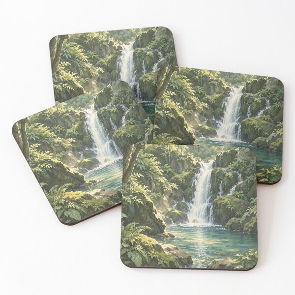 Item preview, The great waterfall in the woods designed and sold by RobertMartinArt.