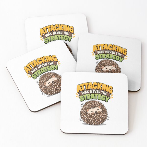Item preview, Attacking Was Never the Strategy Cute Hedgehog designed and sold by BDLuck2021.