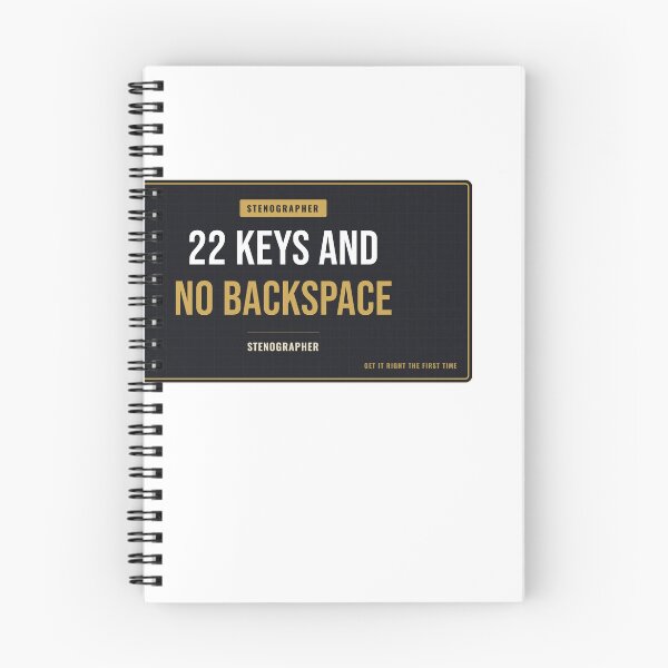 Item preview, 22 Keys And No Backspace Court Reporter designed and sold by SlowMadeShelf.