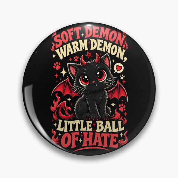 Item preview, Soft Demon Warm Demon Little Ball Of Hate Black Cat designed and sold by RatherCreative.