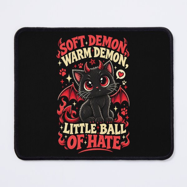 Item preview, Soft Demon Warm Demon Little Ball Of Hate Black Cat designed and sold by RatherCreative.