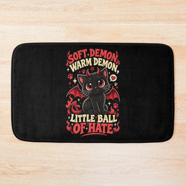 Item preview, Soft Demon Warm Demon Little Ball Of Hate Black Cat designed and sold by RatherCreative.