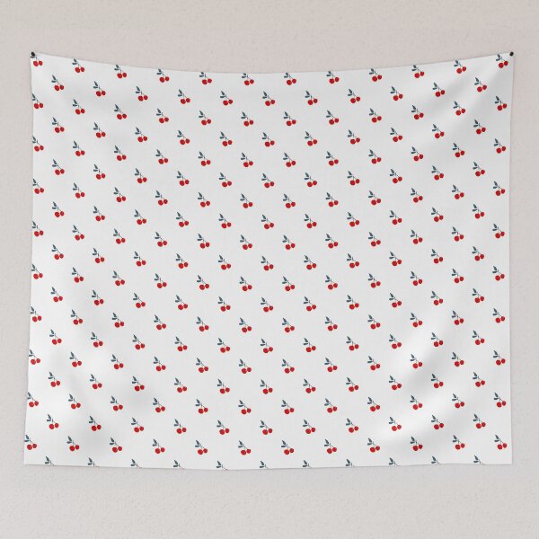 Item preview, Red Cherry Doodles - Cute Hand Drawn Fruit Pattern designed and sold by lovelys-store.