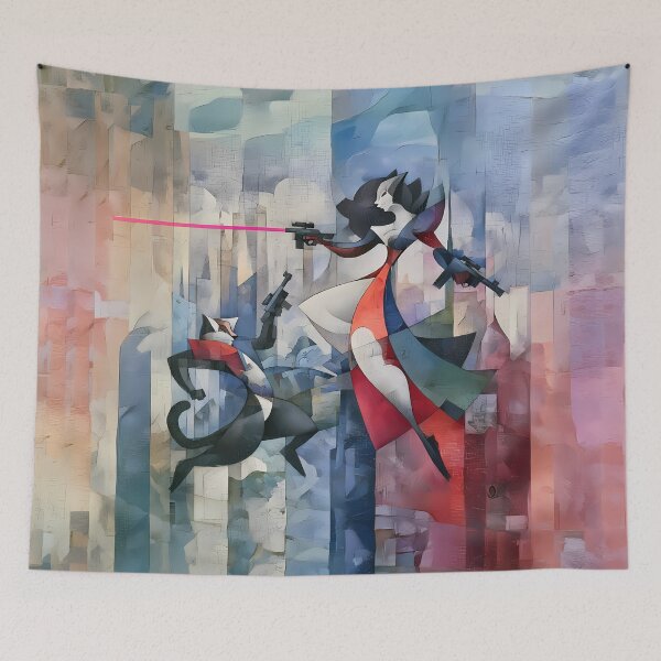 Item preview, Avant Garde Cubist Figures Painting designed and sold by Lunat1kk.