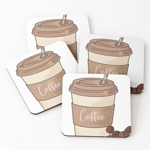 Item preview, Cute Iced Coffee Cup & Coffee Beans Aesthetic Illustration designed and sold by Graphix  Studio.