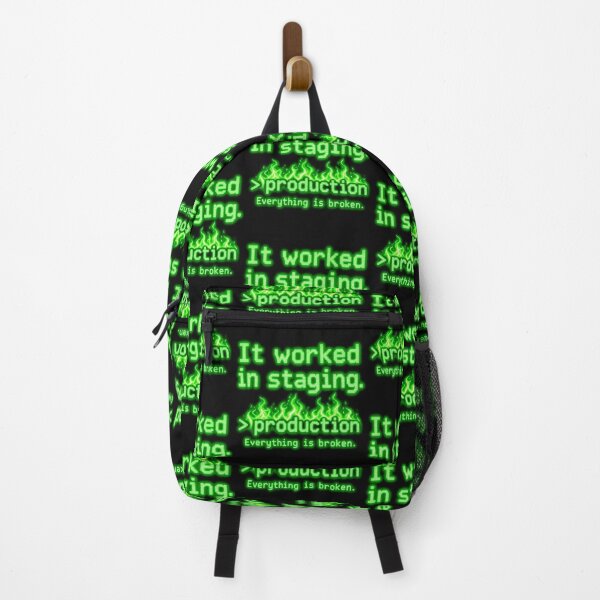 Item preview, It Worked in Staging – Funny DevOps Production Fire Programmer Design designed and sold by NONAHEMA.