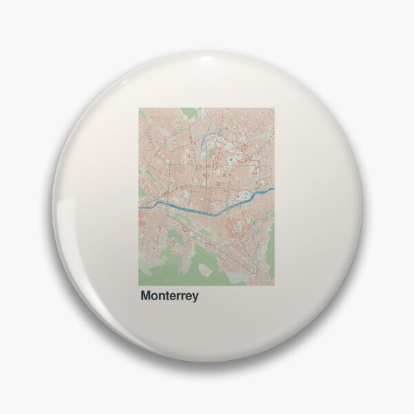 Artikelvorschau, Minimalistische Kartenkunst von Monterrey entworfen und verkauft von MapsNerd.