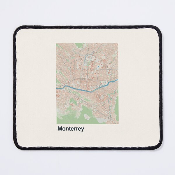 Artikelvorschau, Minimalistische Kartenkunst von Monterrey entworfen und verkauft von MapsNerd.