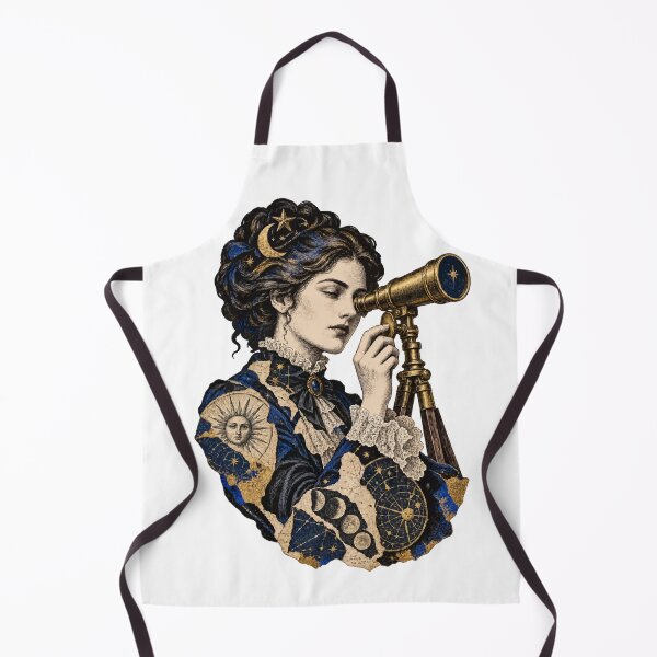 Item preview, Victorian astronomer observes constellations through her antique telescope designed and sold by TaruHonu.