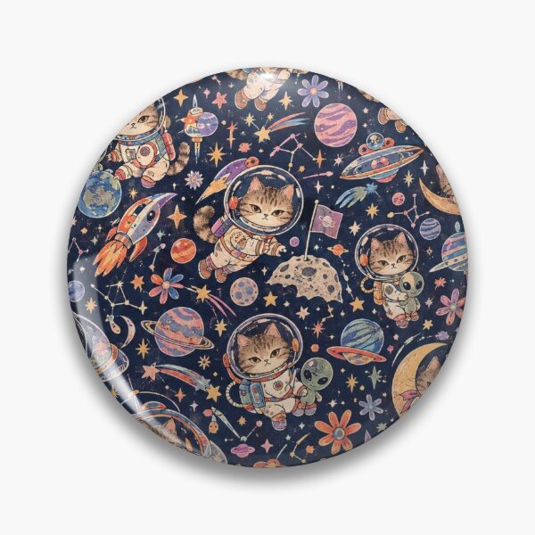 Item preview, Vintage Space Cats Cosmic Adventure designed and sold by Iampoji.