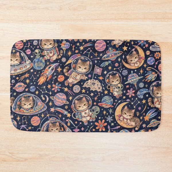 Item preview, Vintage Space Cats Cosmic Adventure designed and sold by Iampoji.