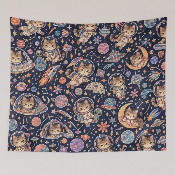 Item preview, Vintage Space Cats Cosmic Adventure designed and sold by Iampoji.