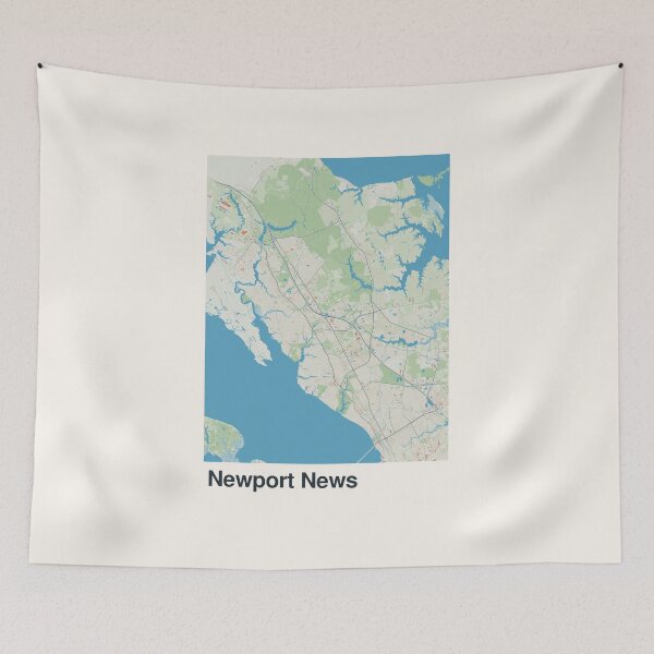 Item preview, Newport News Minimalistic Map Art designed and sold by MapsNerd.