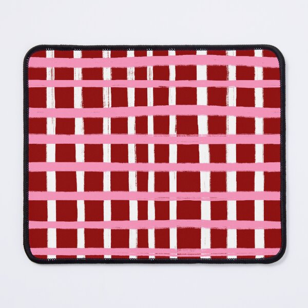 Item preview, Red and Pink, Brush Stroke Check Grid Lines designed and sold by OneThreeSix.