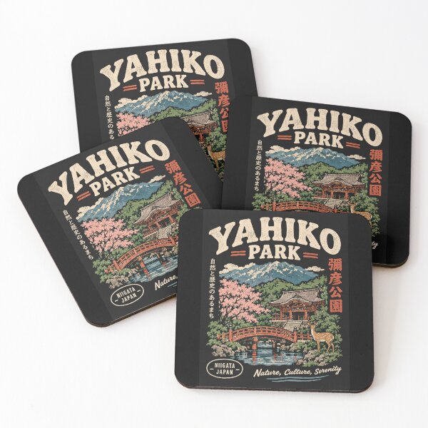 Item preview, Yahiko Park Niigata Japan Vintage Travel Poster Deer Shrine designed and sold by Yellowriversss.
