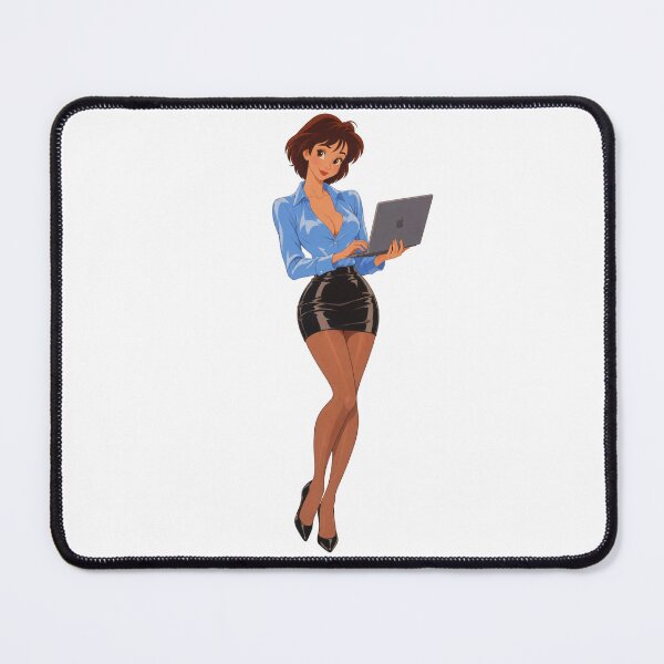 Item preview, Office Girl Business Secretary Laptop - Retro 90s Cartoon Style designed and sold by  Hollow Moon Studios..