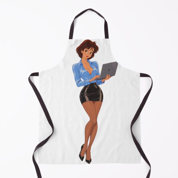 Item preview, Office Girl Business Secretary Laptop - Retro 90s Cartoon Style designed and sold by  Hollow Moon Studios..