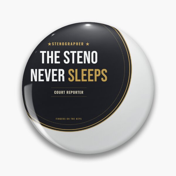 Item preview, The Steno Never Sleeps Court Reporter Seal designed and sold by SlowMadeShelf.