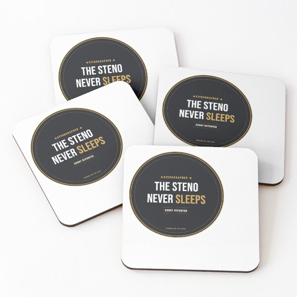 Item preview, The Steno Never Sleeps Court Reporter Seal designed and sold by SlowMadeShelf.