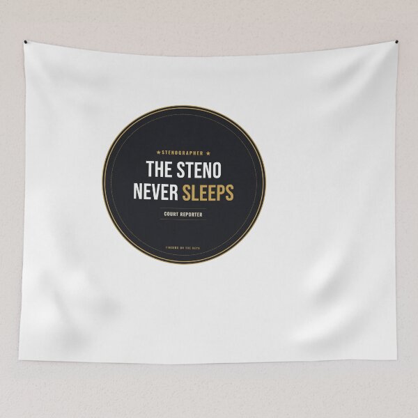 Item preview, The Steno Never Sleeps Court Reporter Seal designed and sold by SlowMadeShelf.