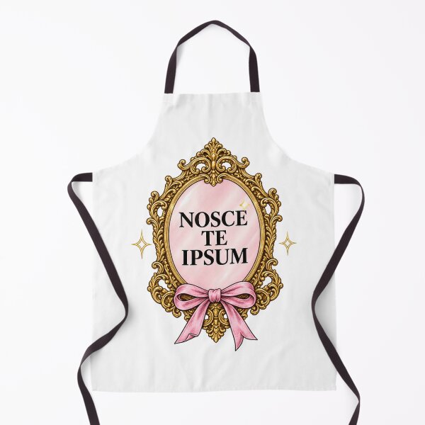 Item preview, Nosce Te Ipsum – Ornate Golden Mirror & Pink Ribbon designed and sold by MetaModel Editions.