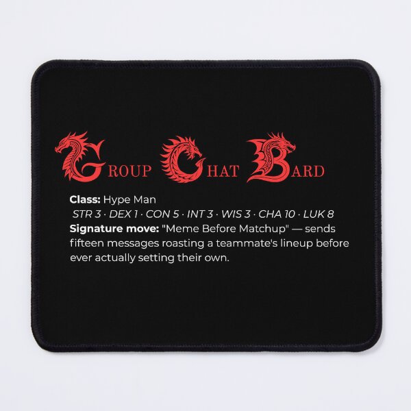 Item preview, Group Chat Bard designed and sold by Fantasy Football Company.