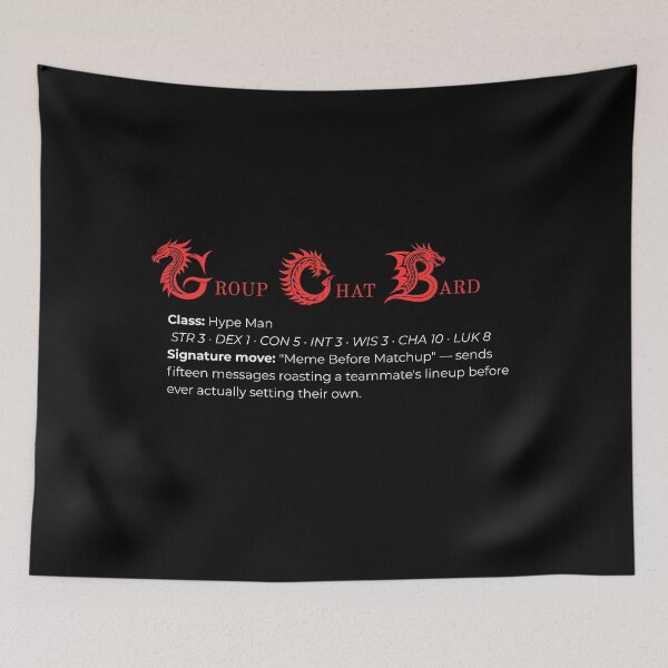 Item preview, Group Chat Bard designed and sold by Fantasy Football Company.